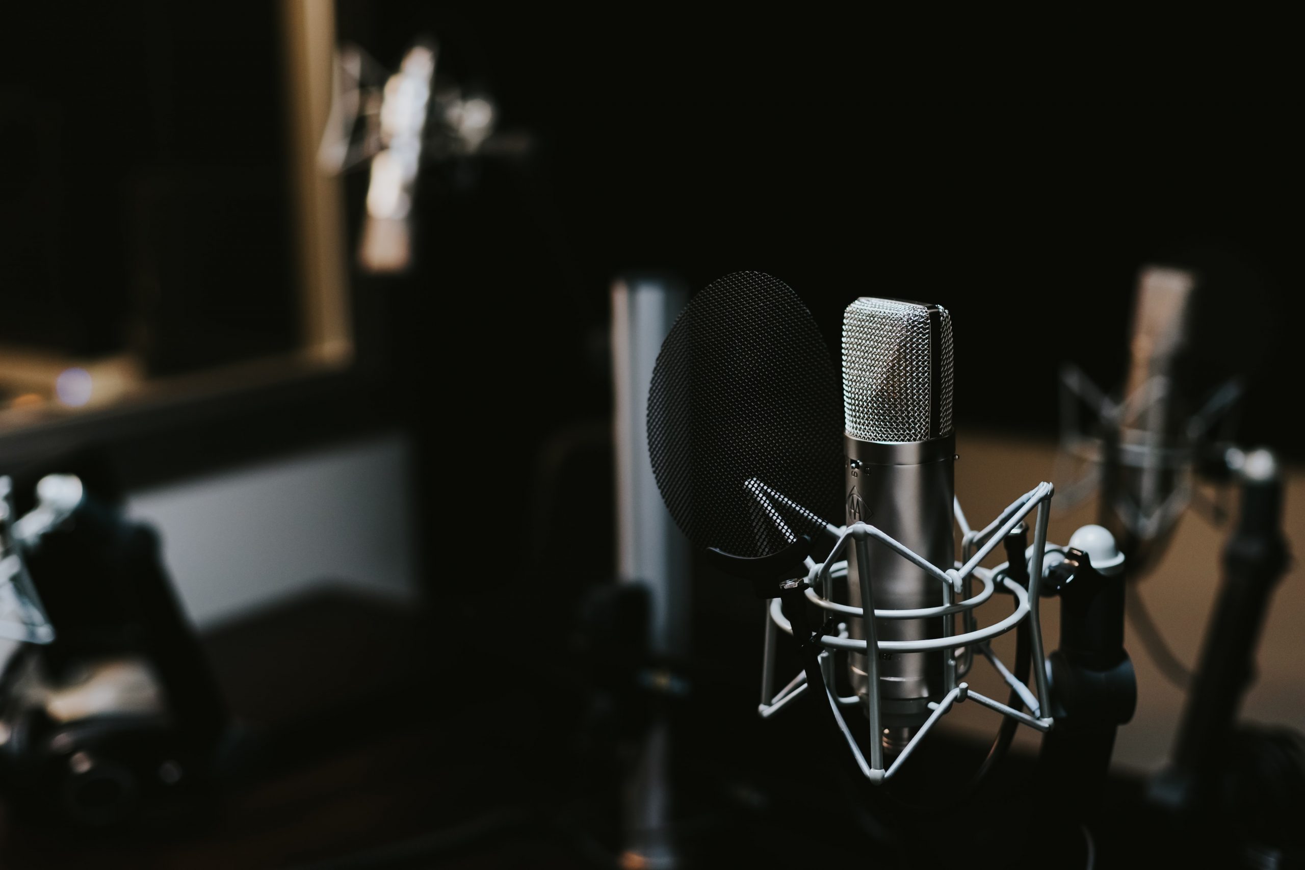 microphone in recording studio